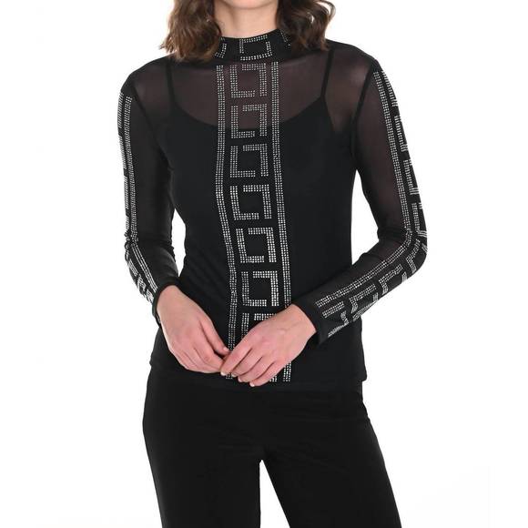 FRANK LYMAN Tops - NEW FRANK LYMAN black silver top in black
